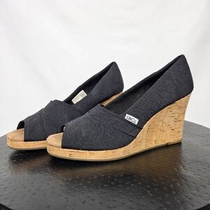 TOMS Classic Wedge Sandal Size-10